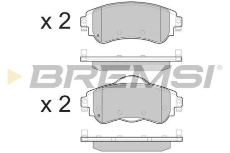 Тормозные колодки дисковые, комплект BREMSI BP3491