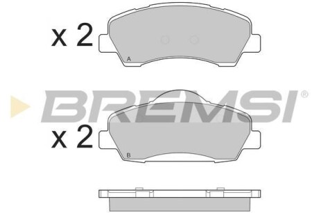 Тормозные колодки дисковые, комплект BREMSI BP3559