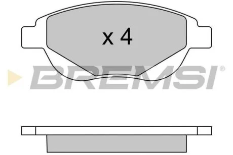 Тормозные колодки дисковые, комплект BREMSI BP3580