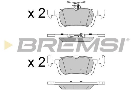 Тормозные колодки дисковые, комплект BREMSI BP3602