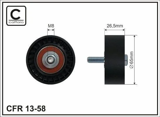 Ролик обводной CAFFARO 13-58 (фото 1)
