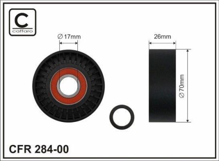 Натяжитель ремня поликлинового (приводного) CAFFARO 284-00