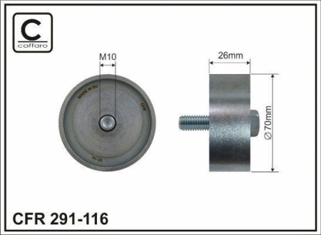 Ролик натяжной приводного ремня CAFFARO 291-116