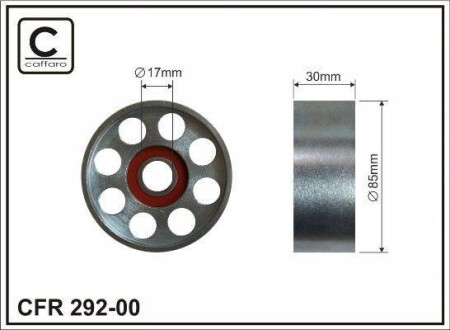 Ролик натяжной ремня поликлинового (приводного) CAFFARO 292-00