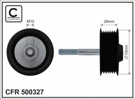 Ролик ремня поликлинового (приводного) CAFFARO 500327