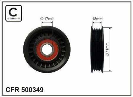 Ролик обводной CAFFARO 500349