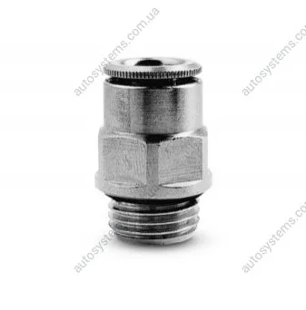 Фітинг прямий D8MM аварійне метал M8X1/8MM різьба зовнішня CAMOZZI-TRUCK 6512 8-1/8 (фото 1)