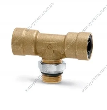 Фітинг трійник горизонтальний 2XD8MM різьба зовнішня M22X1.5MM CAMOZZI-TRUCK 9412 8M22x1.5 (фото 1)