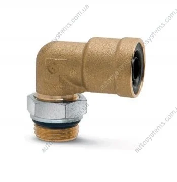 Фітинг кутовий D8MM аварійне M16X1.5MM різьба зовнішня CAMOZZI-TRUCK 9502 8M16x1.5 (фото 1)