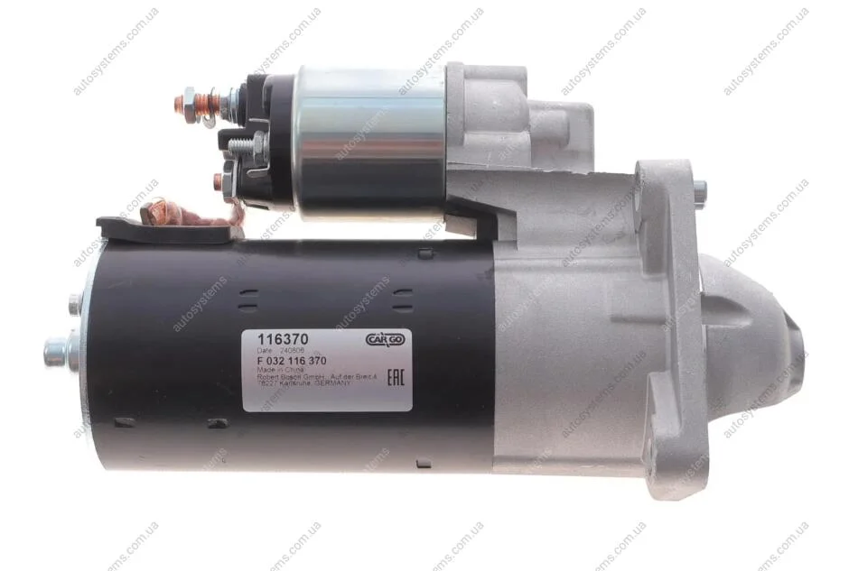 Стартер Fiat Doblo 1.6/2.0D 10-23 (12V/2.2kw) (z=11) = 116370 CARGO F 032 116 370 (фото 1)