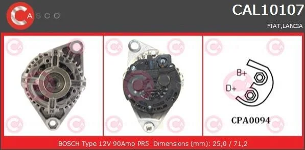 Генератор CASCO CAL10107AS (фото 1)