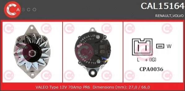 Генератор CASCO CAL15164AS (фото 1)