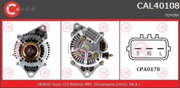 Генератор CASCO CAL40108AS (фото 1)