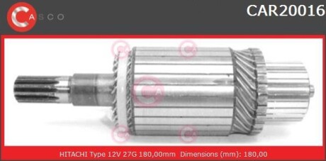 Якорь, стартер CASCO CAR20016AS