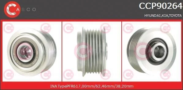Шкив генератора CASCO CCP90264AS (фото 1)