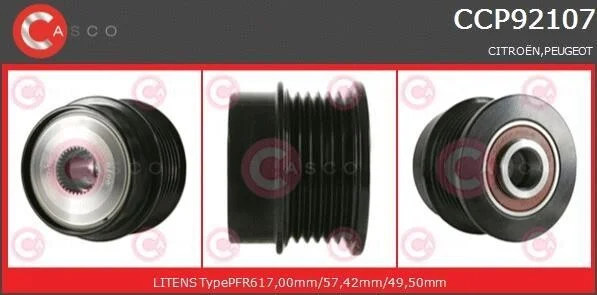 Шкив генератора CASCO CCP92107AS (фото 1)