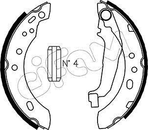 Колодки тормозные барабанные, комплект CIFAM 153-284