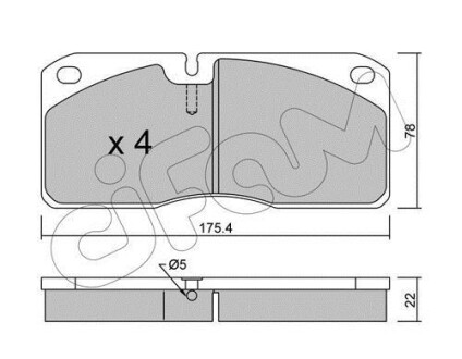 Тормозные колодки дисковые, комплект CIFAM 822-269-0