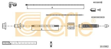 Трос педали акселератора COFLE 10.0382