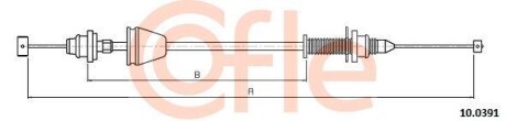 Трос газа DACIA: LOGAN 2006- 1056/827mm COFLE 10.0391