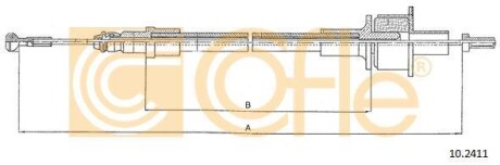 Трос сцепления COFLE 10.2411