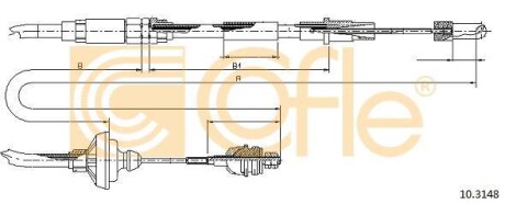 Трос сцепления COFLE 10.3148