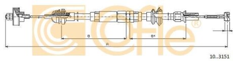 Трос сцепления COFLE 10.3151