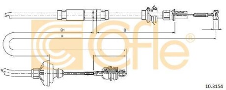 Трос сцепления COFLE 10.3154