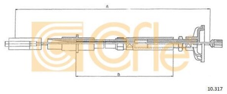 Трос сцепления COFLE 10.317