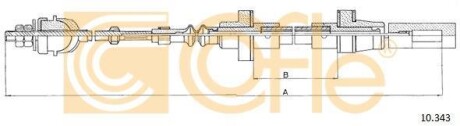 Трос сцепления COFLE 10.343
