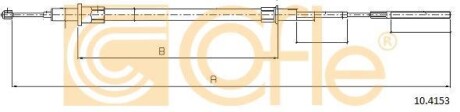 Трос ручника, правый COFLE 10.4153