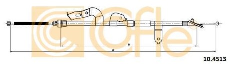 Трос ручника, левый COFLE 10.4513