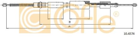 Трос ручника, левый COFLE 10.4574
