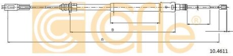 Трос ручника COFLE 10.4611 (фото 1)