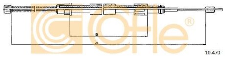 Трос ручника COFLE 10.470