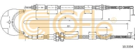 Трос ручника COFLE 10.5354