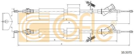 Трос ручника COFLE 10.5371