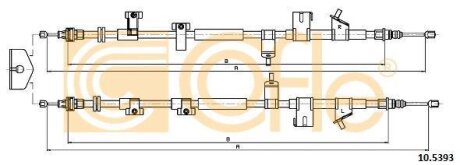 Трос ручника COFLE 10.5393