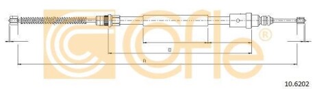 Трос ручника, правый COFLE 10.6202