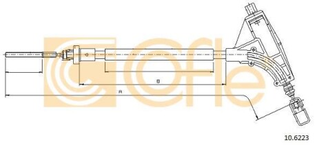 Трос ручника COFLE 10.6223