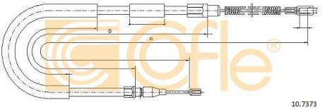 Трос ручника, левый COFLE 10.7373