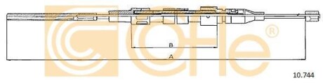 Трос ручника COFLE 10.744