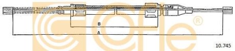 Трос ручника COFLE 10.745