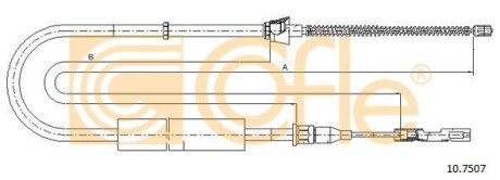Трос ручника COFLE 10.7507
