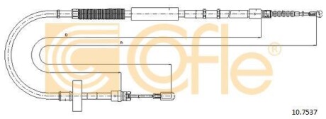 Трос ручника, левый COFLE 10.7537