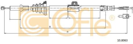 Трос ручника COFLE 10.8063