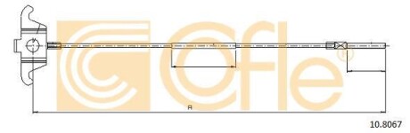 Трос ручника COFLE 10.8067