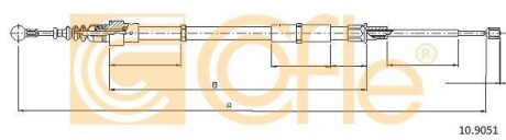 Трос ручника COFLE 10.9051