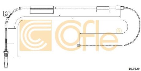 Трос ручника COFLE 10.9329
