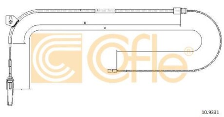 Трос ручника COFLE 10.9331 (фото 1)